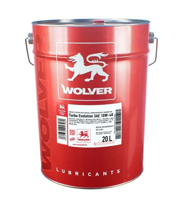 Моторное масло WOLVER TURBO EVOLUTION 10W-40, 20 л