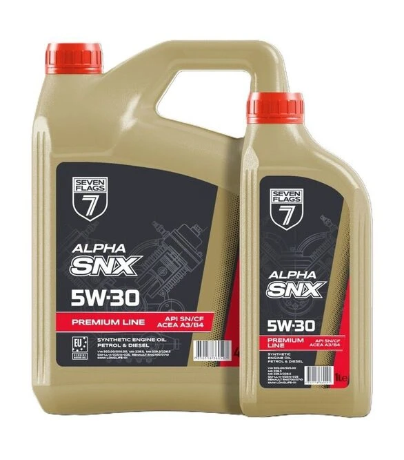 Моторное масло 7FLAGS ALPHA SNX 5W-30 API SN/CF, 4 л