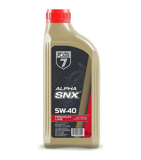 Моторное масло 7FLAGS ALPHA SNX 5W-40 API SN/CF, 1 л