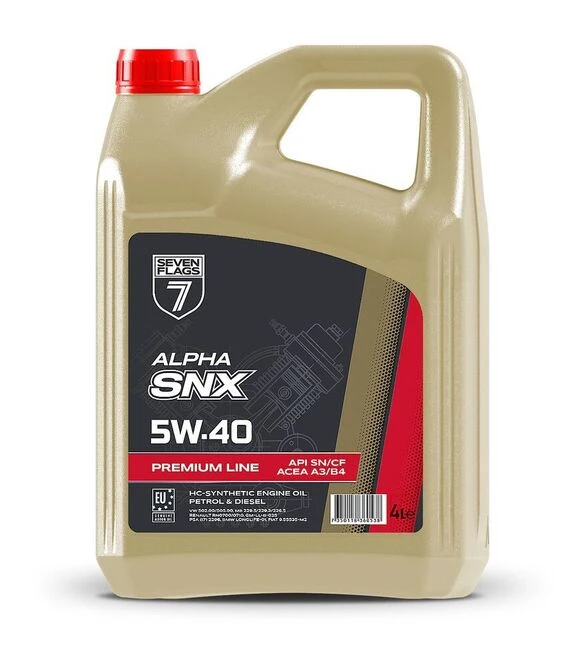 Моторное масло 7FLAGS ALPHA SNX 5W-40 API SN/CF, 4 л