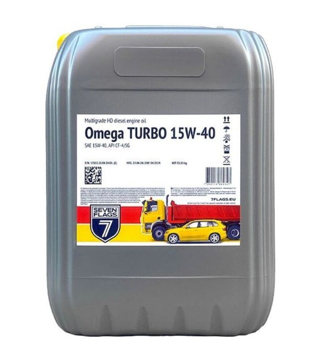 Моторное масло 7FLAGS OMEGA TURBO 15W-40 API CF-4, 20 л