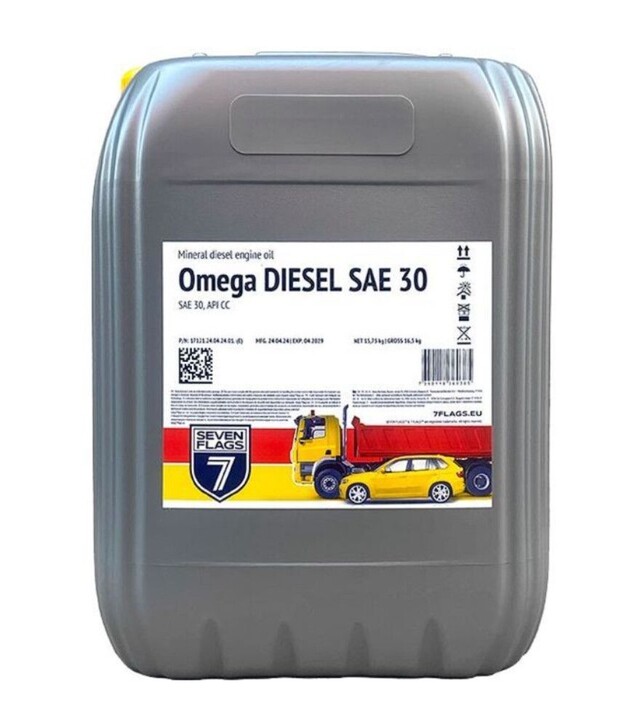 Моторное масло 7FLAGS OMEGA TURBO SAE 30 API CD, 20 л