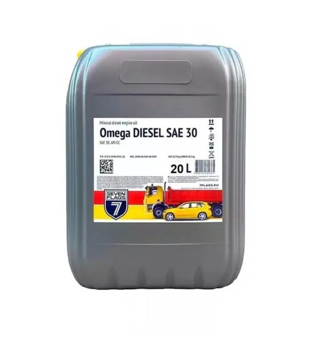 Моторное масло 7FLAGS OMEGA DIESEL SAE 30 API CC, 20 л
