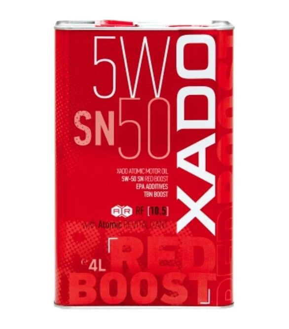 Моторна олива XADO Atomic Oil Red Boost 5W-50 SN, 4 л