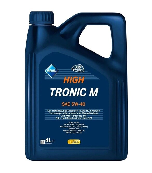 Моторное масло Aral HighTronic M 5W-40, 4 л
