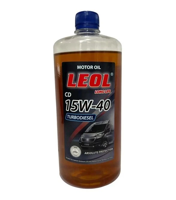 Моторное масло турбодизельное LEOL TURBODIESEL 15W-40, API CD, 1 л (0,9 л)