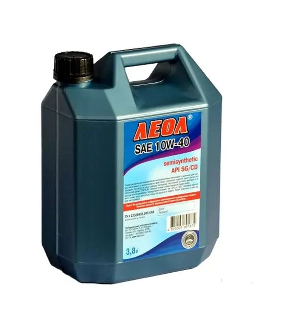 Моторное масло LEOL 10W-40, API SG/CD, 4 л (3,8 л)