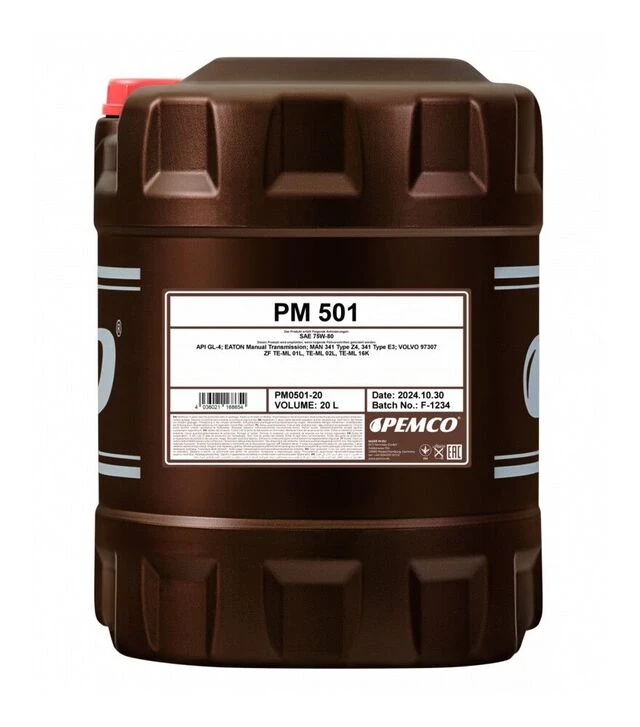 Трансмісійне мастило PEMCO 501, 75W-80, 20 л