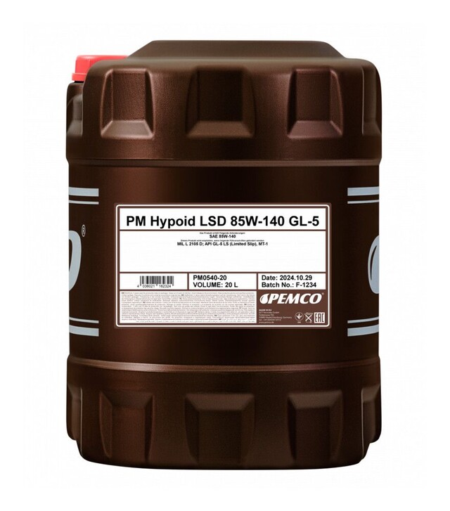 Трансмиссионное масло PEMCO Hypoid LSD, 85W-140, 20 л