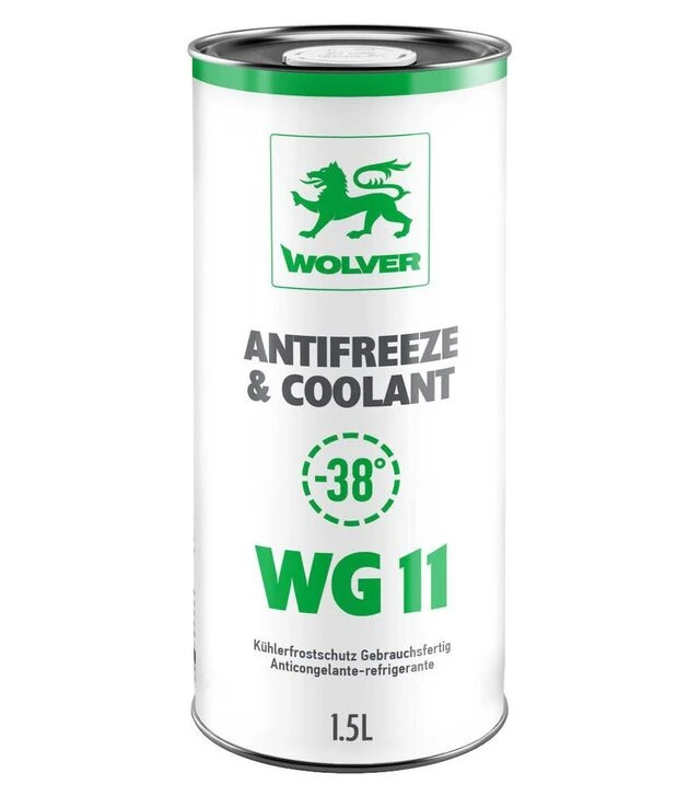Антифриз WOLVER ANTIFREEZE & COOLANT (WG11) зелений, 1,5 л