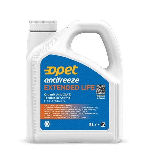 Антифриз Opet Extended Life Antifreeze оранжевый, 3 л