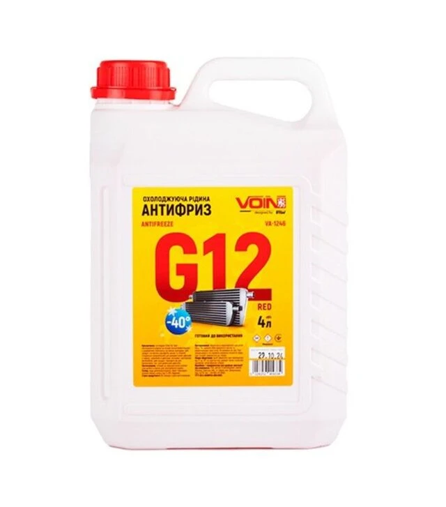 Антифриз VOIN G12 червоний, 4 л