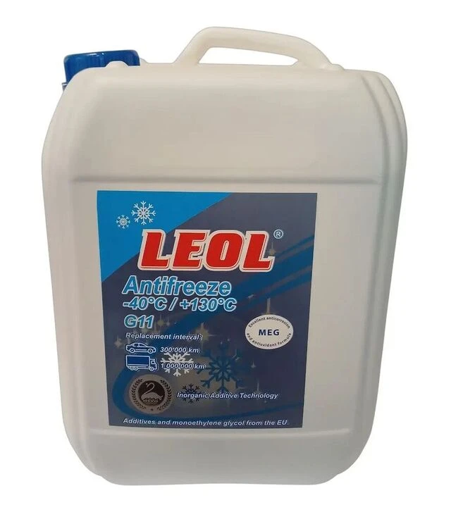 Антифриз LEOL G11, -40°C, синій, 10 л