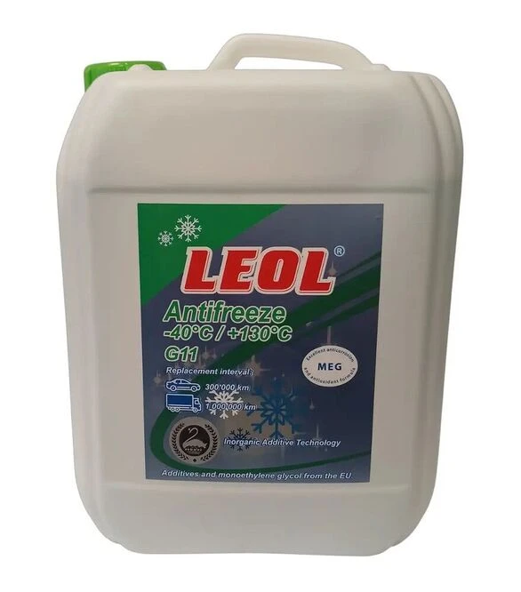 Антифриз LEOL G11 -40°C, зеленый, 10 л