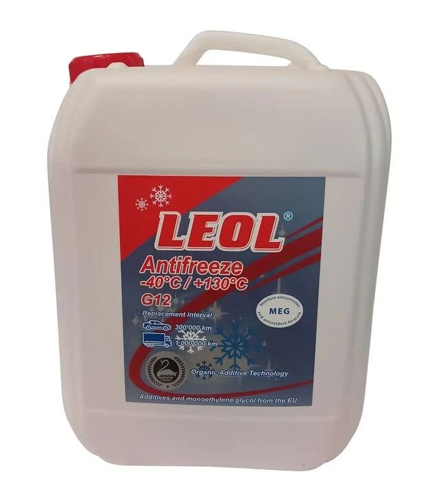 Антифриз LEOL G12 -40°C, красный, 10 л