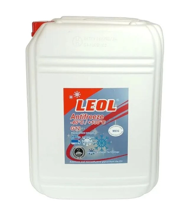 Антифриз LEOL G12 -40°C, червоний, 20 л (20 кг)