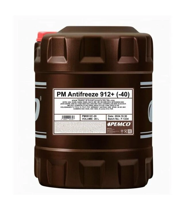 Антифриз PEMCO 912+ концентрат, красный, 20 л