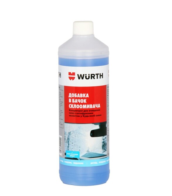 Омыватель WURTH Plus для ветрового стекла, зимний, концентрат, 1 л (892332840)
