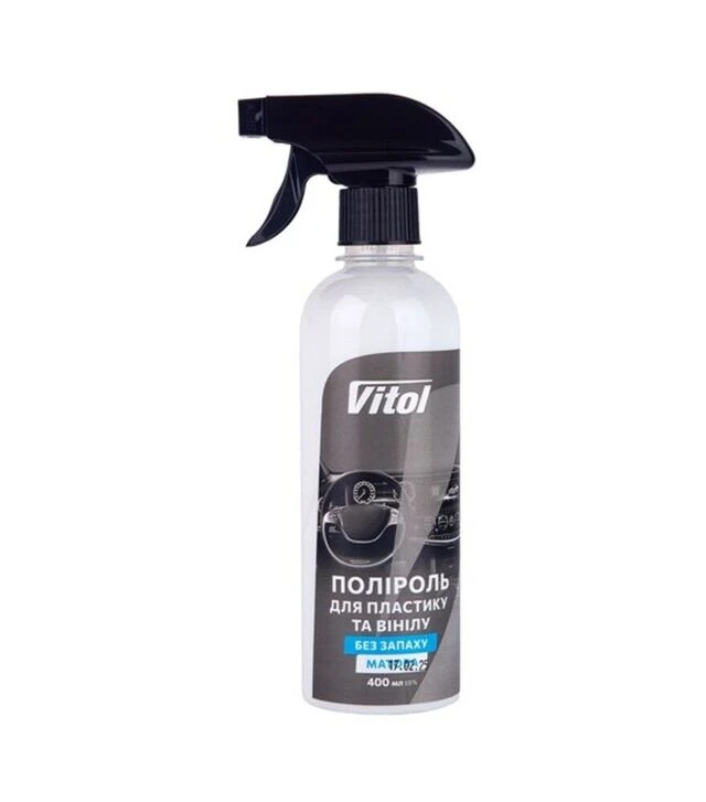 Полироль VITOL для пластика и винила, матовая, без запаха, 400 мл (VTP-4011)