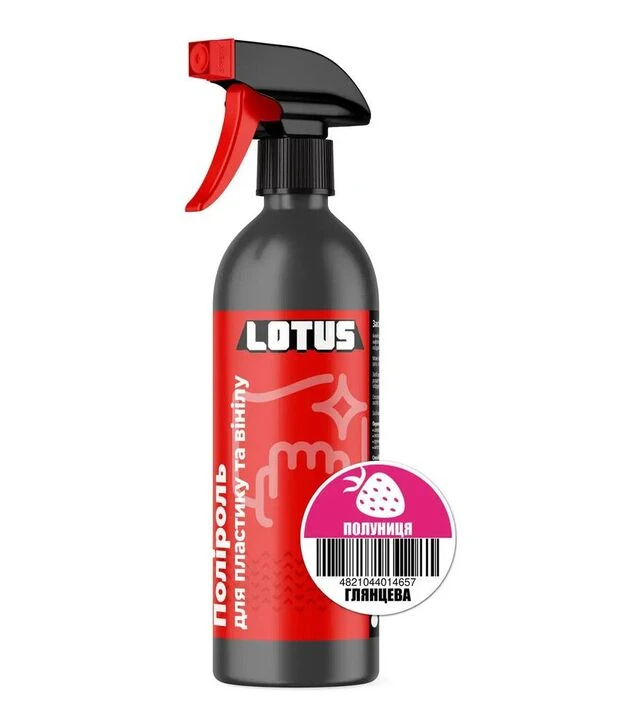 Поліроль Lotus для пластику та вінілу, полуниця, глянцева, 500 мл