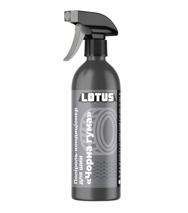 Полироль-кондиционер Lotus для чернения шин, черная резина, 500 мл