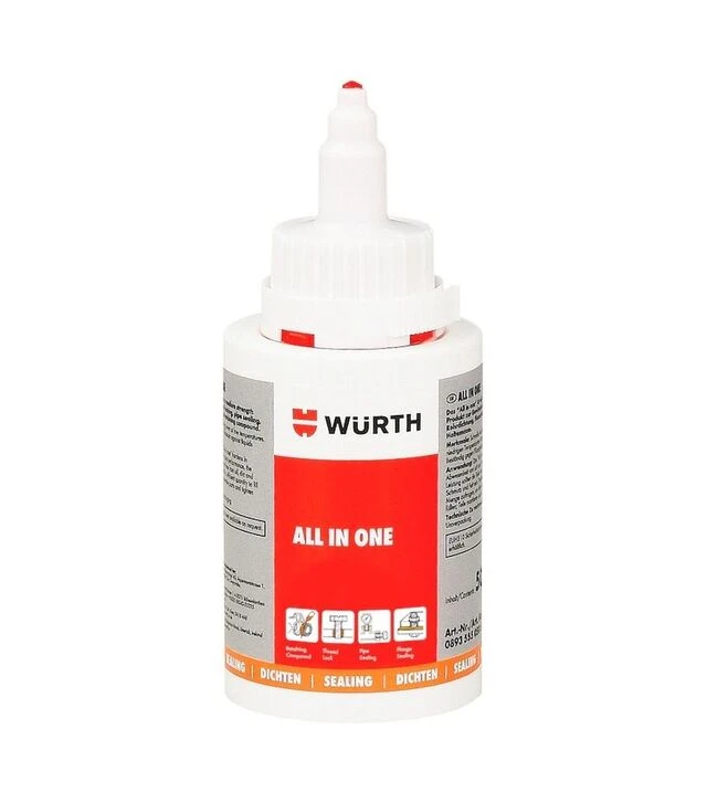 Герметик анаеробний WURTH ALL-IN-ONE, DOS-Sys, універсальний, жовтий, 50 мл (893555050)