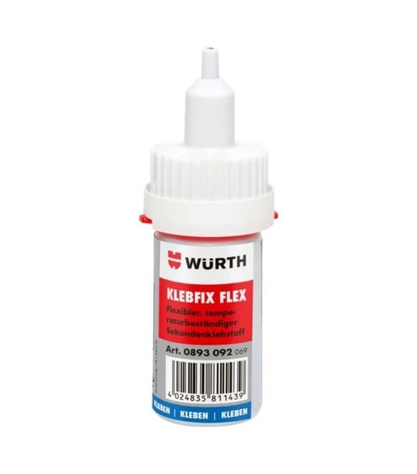 Суперклей WURTH Klebfix Flex, чорний, 20 г (893092)