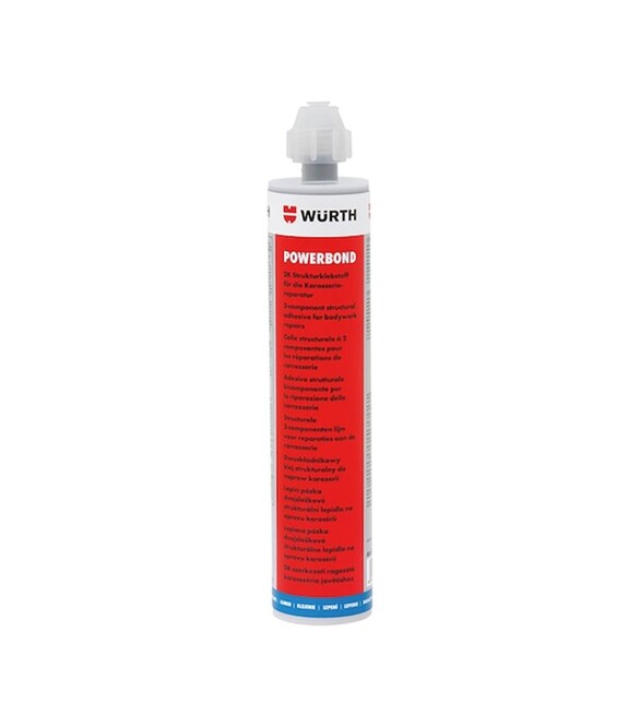 Клей для кузова WURTH Powerbond, двокомпонентний, чорний, 195 мл (893450110)