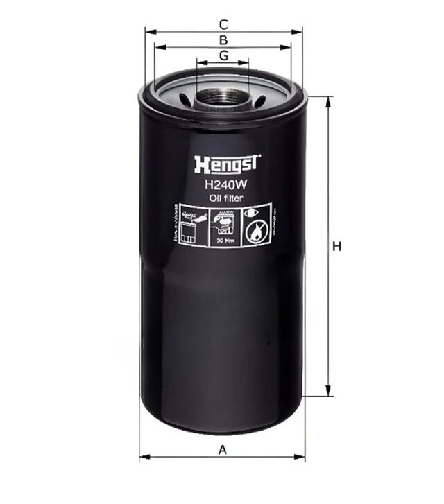Фільтр масляний Hengst (H240W)
