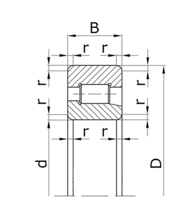 Підшипник роликовий циліндричний 42311 (NJ311ЕСМА)