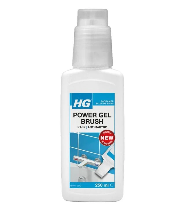 Гель Power Gel Brush Limescale для видалення стійкого вапняного нальоту зі щіткою, 250 мл (HG)