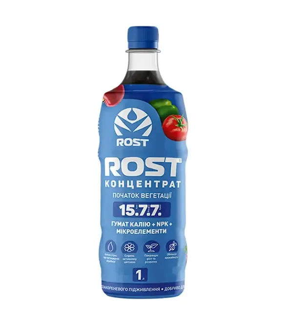 Биостимулятор Rost (Рост) Концентрат 15-7-7, 1 л (Kisson-agro)