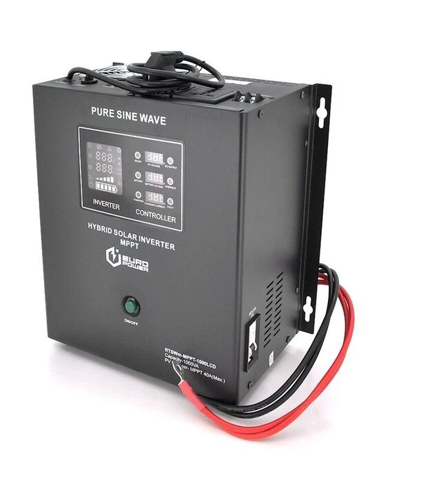 Інвертор гібридний Europower RTSWm-MPPT-1000LCD, 0,7 кВт, 12 В, 1 MPPT, 1 фаза (RTSWm-MPPT-1000LCD)