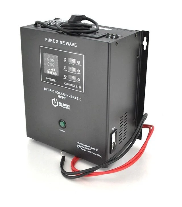 Инвертор гибридный Europower RTSWm-MPPT-2000LCD, 1,4 кВт, 24 В, 1 MPPT, 1 фаза (RTSWm-MPPT-2000LCD)
