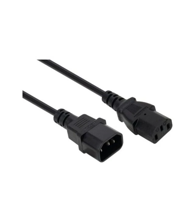 Кабель питания Vinga C13 – C14, 3 м, 1 мм² (VCPP1C13143BK)