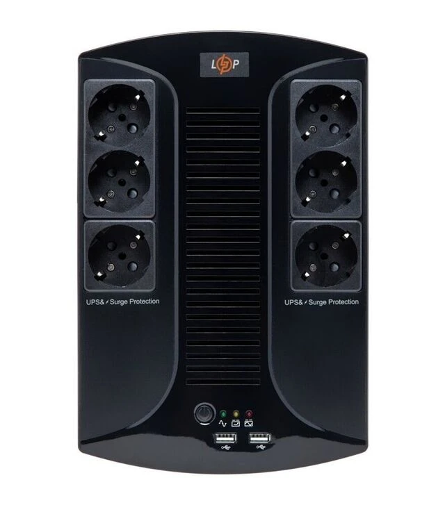 Источник бесперебойного питания LogicPower 650VA-6PS, 650VA/455W, USB (4324)