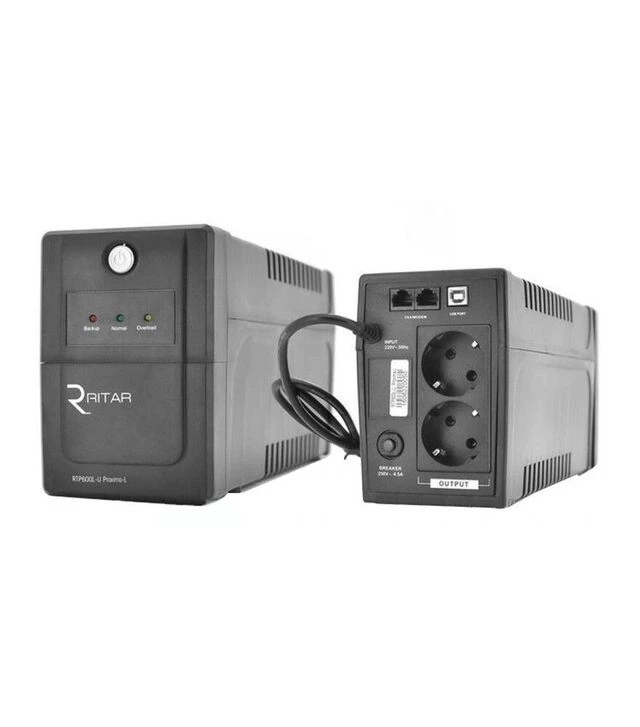 Джерело безперебійного живлення Ritar RTP600L-U, 600VA/360W, USB, Proxima-L (RTP600L-U)