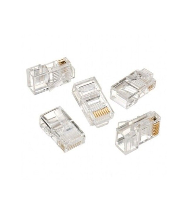 Конектор Cablexpert RJ-45, Cat.5e, UTP, 8P8C, 50 шт, позолочені контакти (LC-8P8C-001/50)
