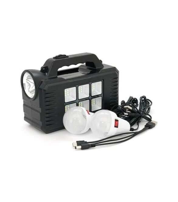 Ліхтар переносний GD-8077, Solar charging, 1+1 режим, чорний (GD-8077)