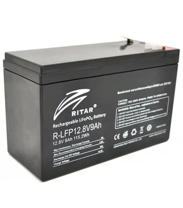 Аккумуляторная батарея Ritar LiFePo4 R-LFP, 12,8 В, 9А*ч (R-LFP 12.8V 9Ah)