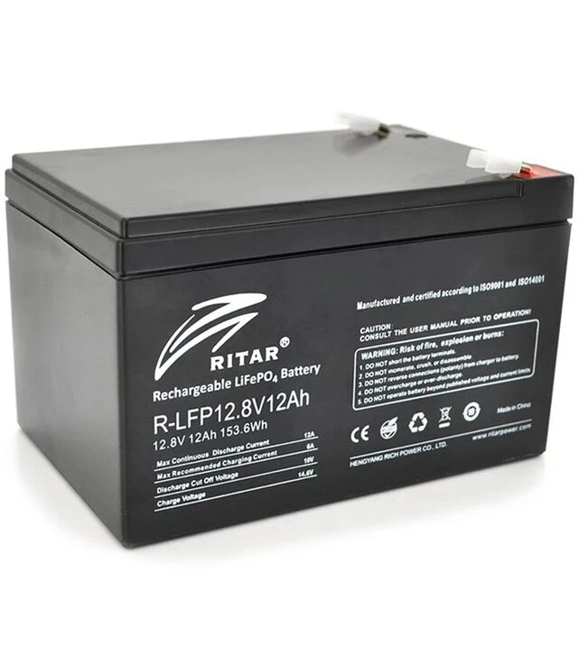 Акумуляторна батарея Ritar LiFePo4 R-LFP, 12,8 В, 12А*год (R-LFP 12.8V 12Ah)