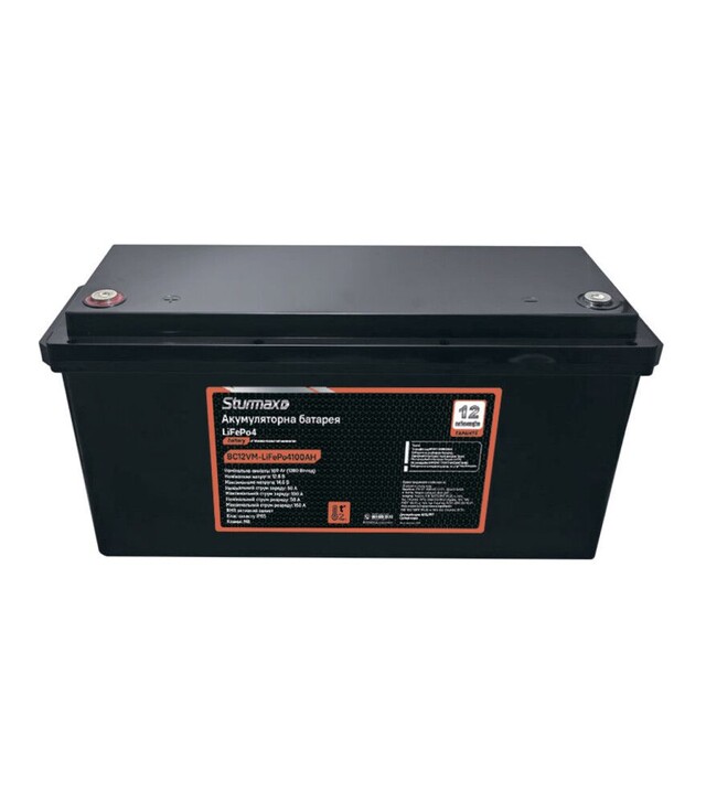 Аккумуляторная батарея Sturmax LiFePO4 12,8 В, 100 А*ч (BC12VM-LiFePo4100AH)
