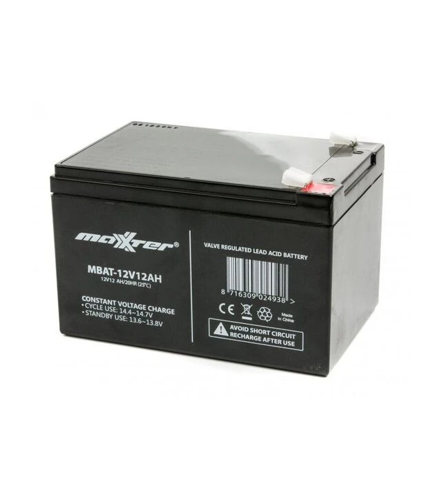 Акумуляторна батарея Maxxter AGM, 12 В, 12 А*год (MBAT-12V12AH)