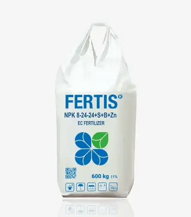 Удобрение комплексное Fertis NPK 8-24-24+7,5SO3+0,02B+0,02Zn (Фертис), 600 кг
