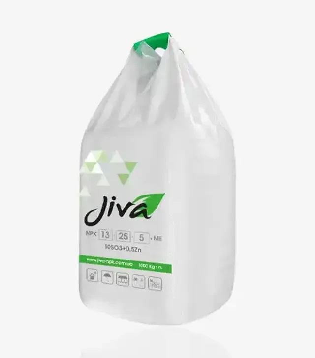 Удобрение комплексное NPK 13-25-5+10(SO3)+0,5Zn, 1 000 кг (Jiva)