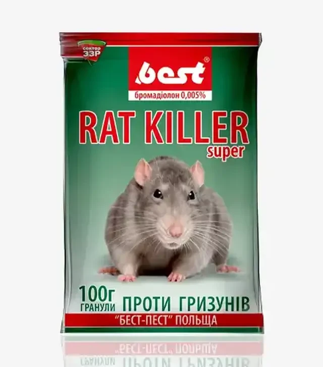 Родентицид Рат Киллер Супер, 100 г (Сектор СВР)