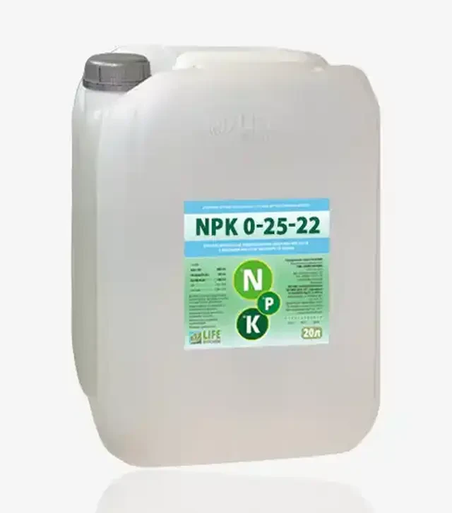 Добриво комплексне NPK 0-25-22, 20 л (Life Biochem)