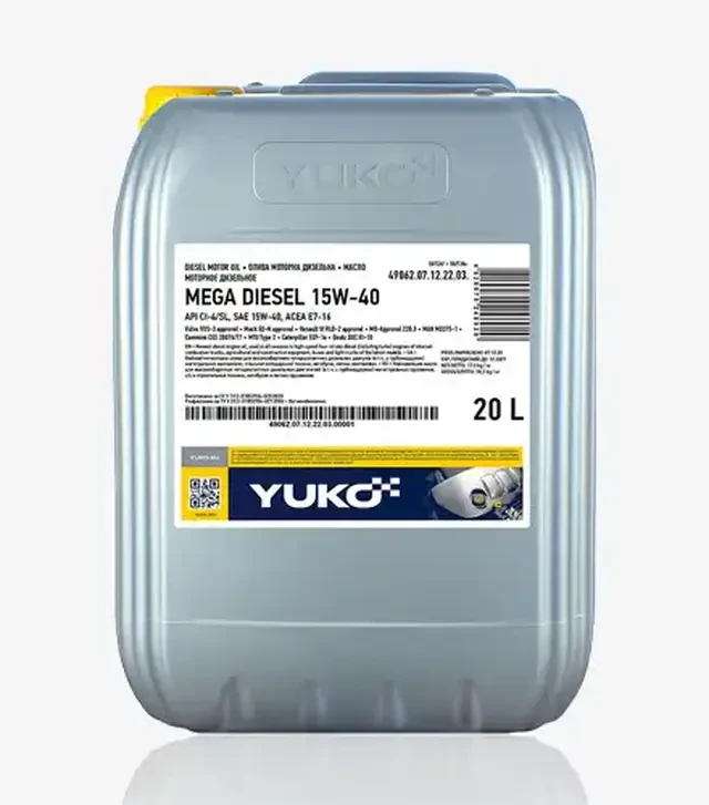 Моторна олива Yuko Mega Diesel 15W-40, 20 л
